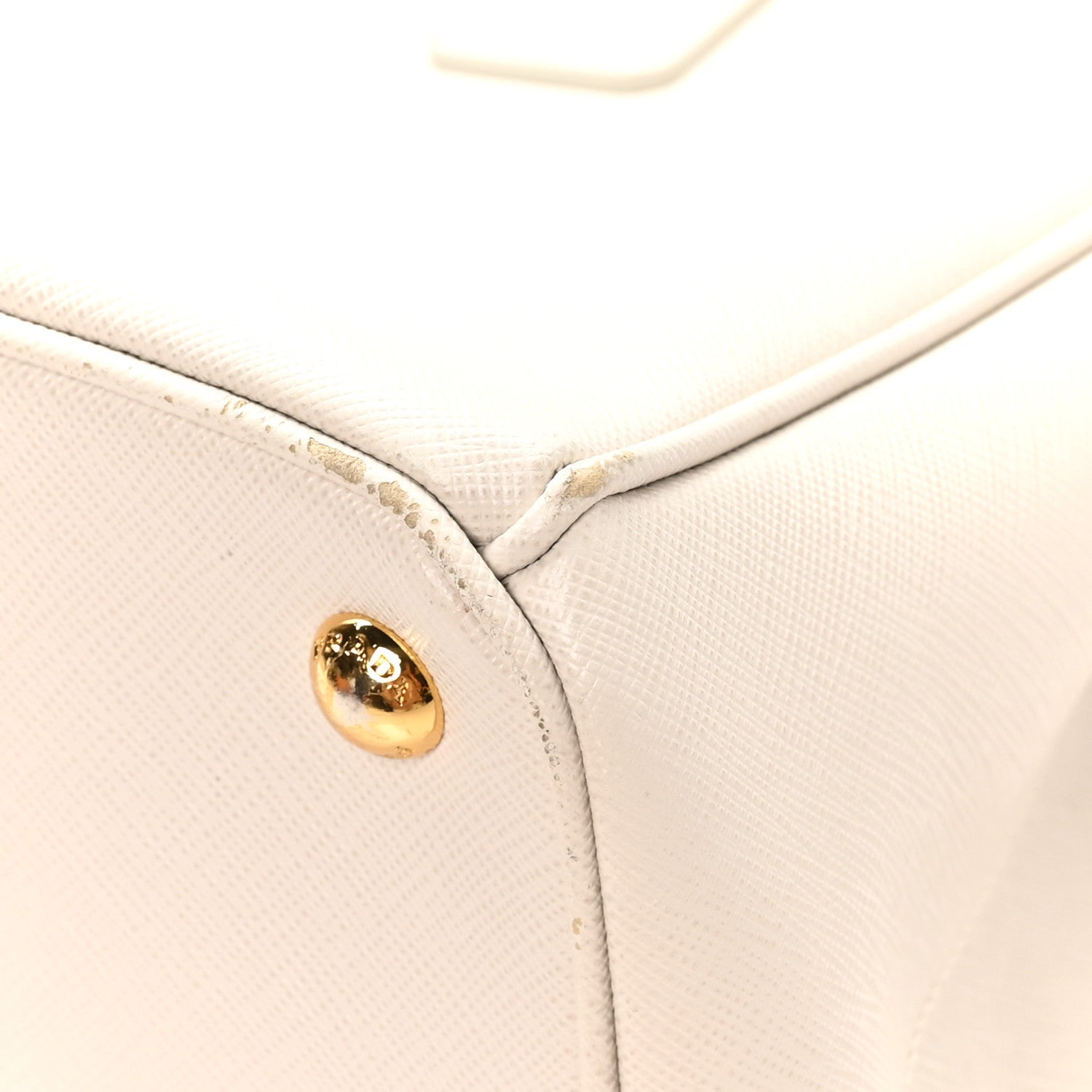 Prada Saffiano Lux Medium Galleria Double Zip Tote Talco