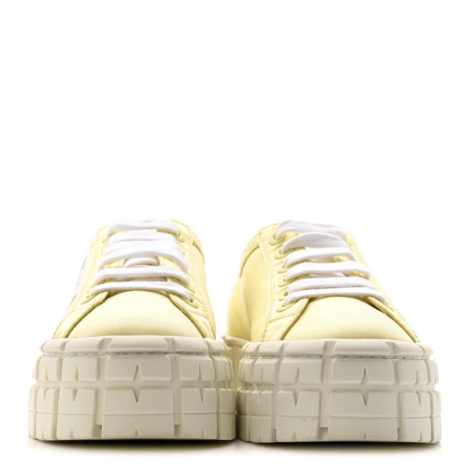 Prada Re-Nylon Gabardine Triangle Logo Double Wheel 50mm Sneakers 38 Narciso