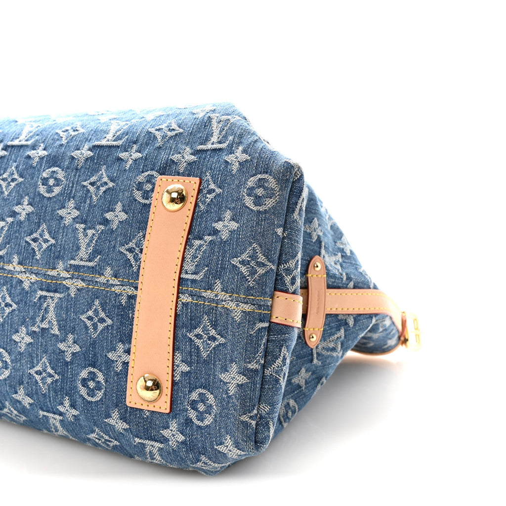 Louis Vuitton Monogram Denim CarryAll MM Blue