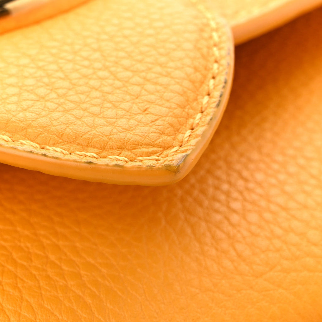 Louis Vuitton Grained Calfskin LV Pont 9 Soft PM Sunbeam