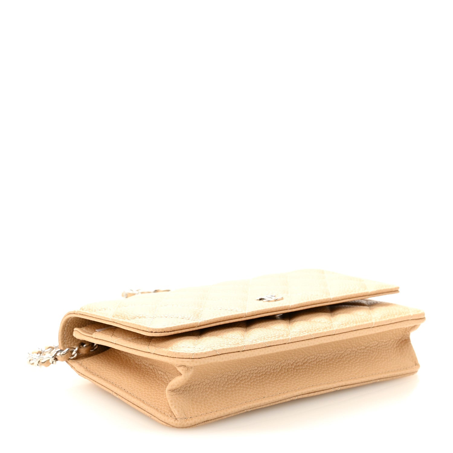 Chanel Caviar Quilted Wallet on Chain WOC Beige