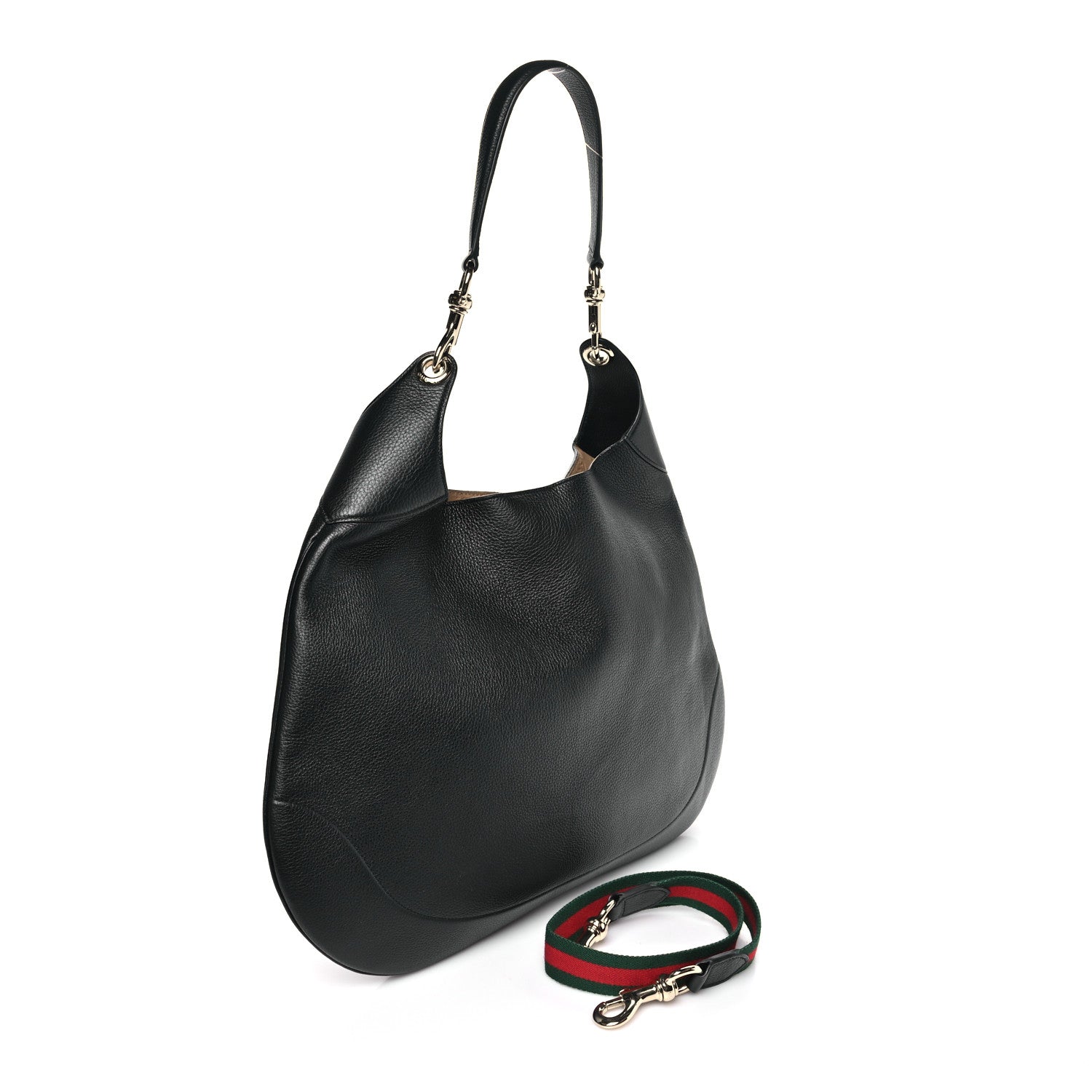 Gucci Soft Grained Calfskin Maxi B Hobo Black