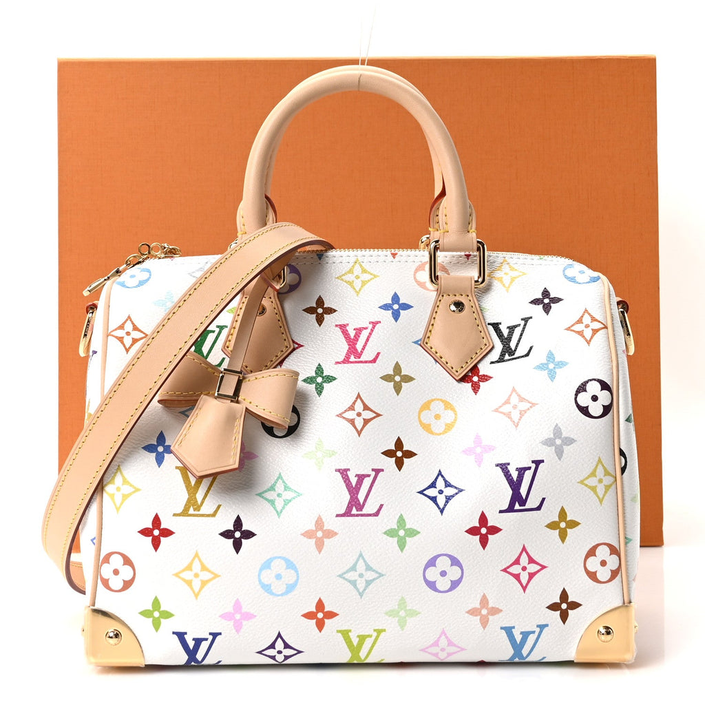 Louis Vuitton LV X TM Monogram Multicolor Speedy Bandouliere 25 White