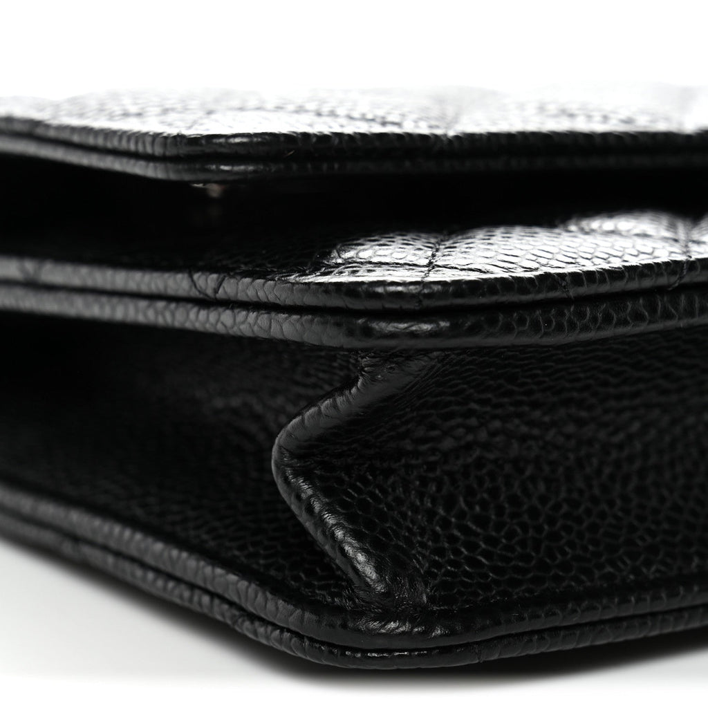 Chanel Caviar Quilted Wallet on Chain WOC Black