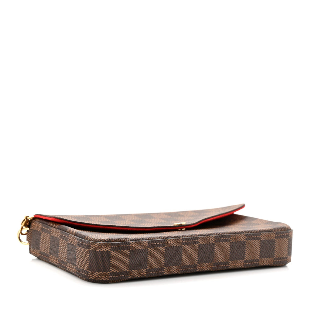 Louis Vuitton Damier Ebene Pochette Felicie Chain Wallet