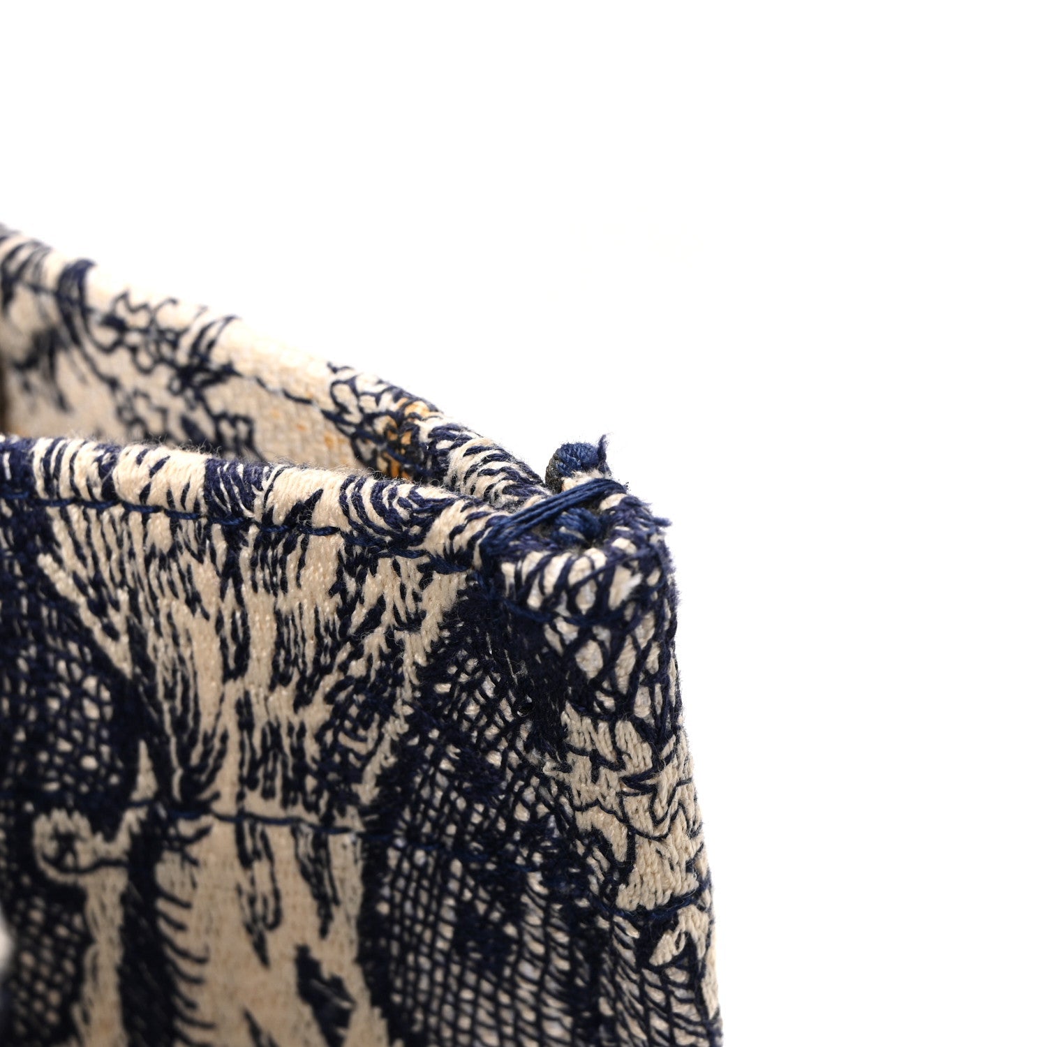 Christian Dior Canvas Embroidered Medium Dioriviera Toile De Jouy Book Tote Blue