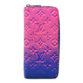 Louis Vuitton Taurillon Illusion Zippy Vertical Wallet Bleu Rose