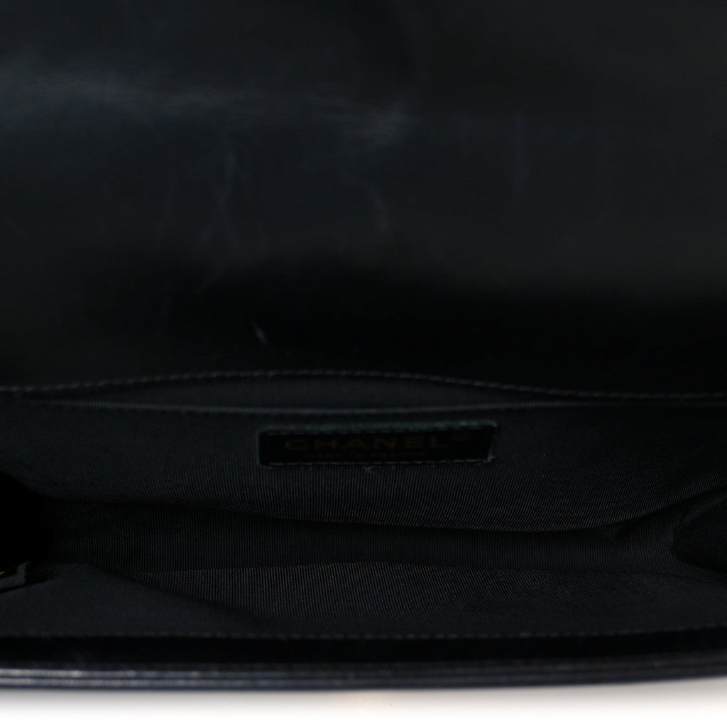 Chanel Lambskin Quilted Medium Boy Flap Black