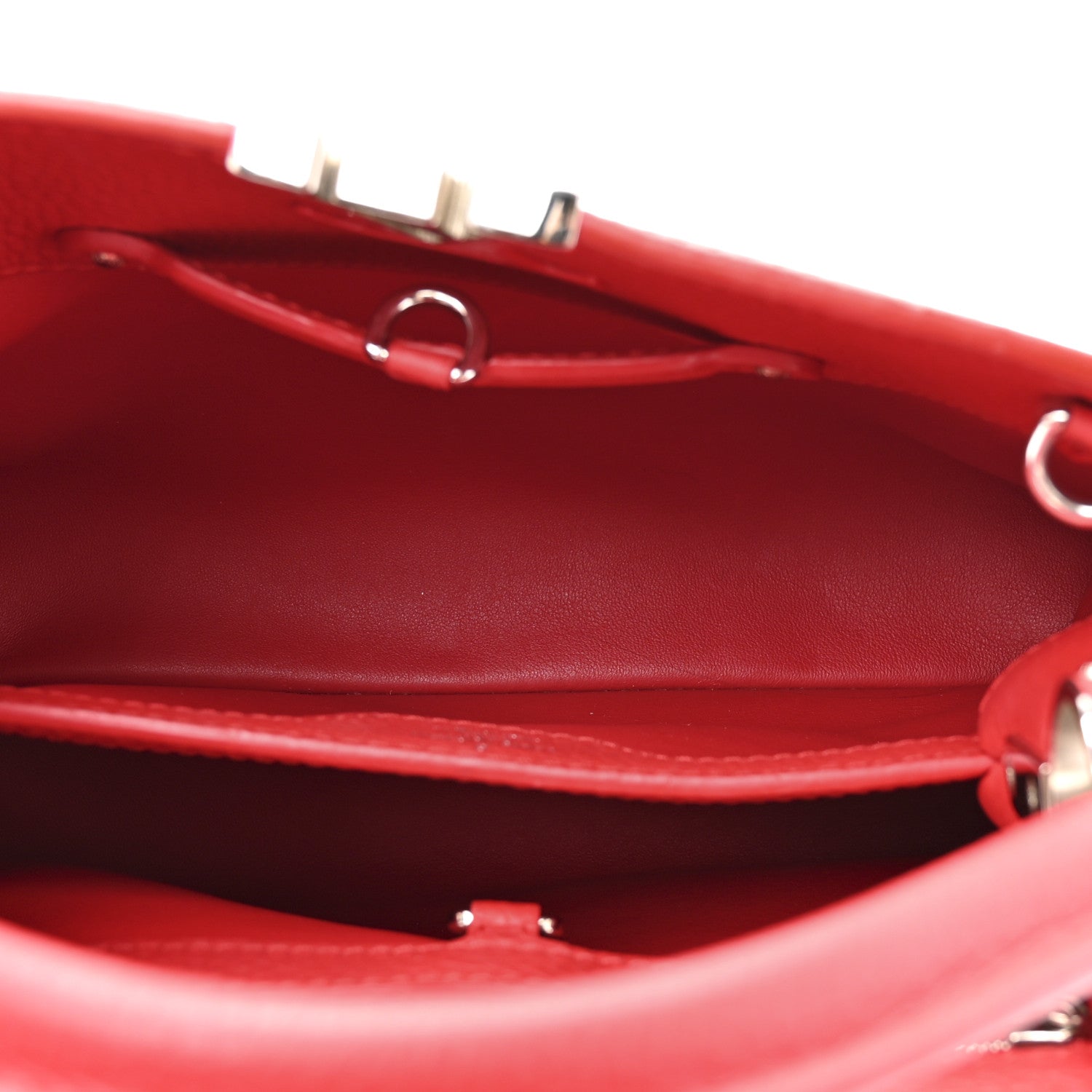 Louis Vuitton Taurillon Capucines BB Scarlet Red