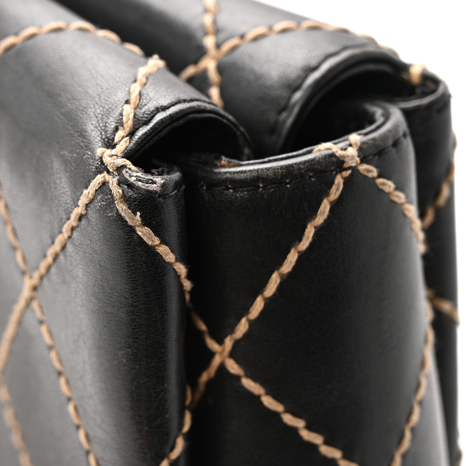 Chanel Calfskin Wild Stitch Large Tote Black