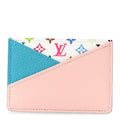 Louis Vuitton LV X TM Monogram Multicolor Criss-Cross Card Holder Kabira Blue Rose