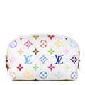 Louis Vuitton LV x TM Monogram Multicolor Cosmetic Pouch PM White