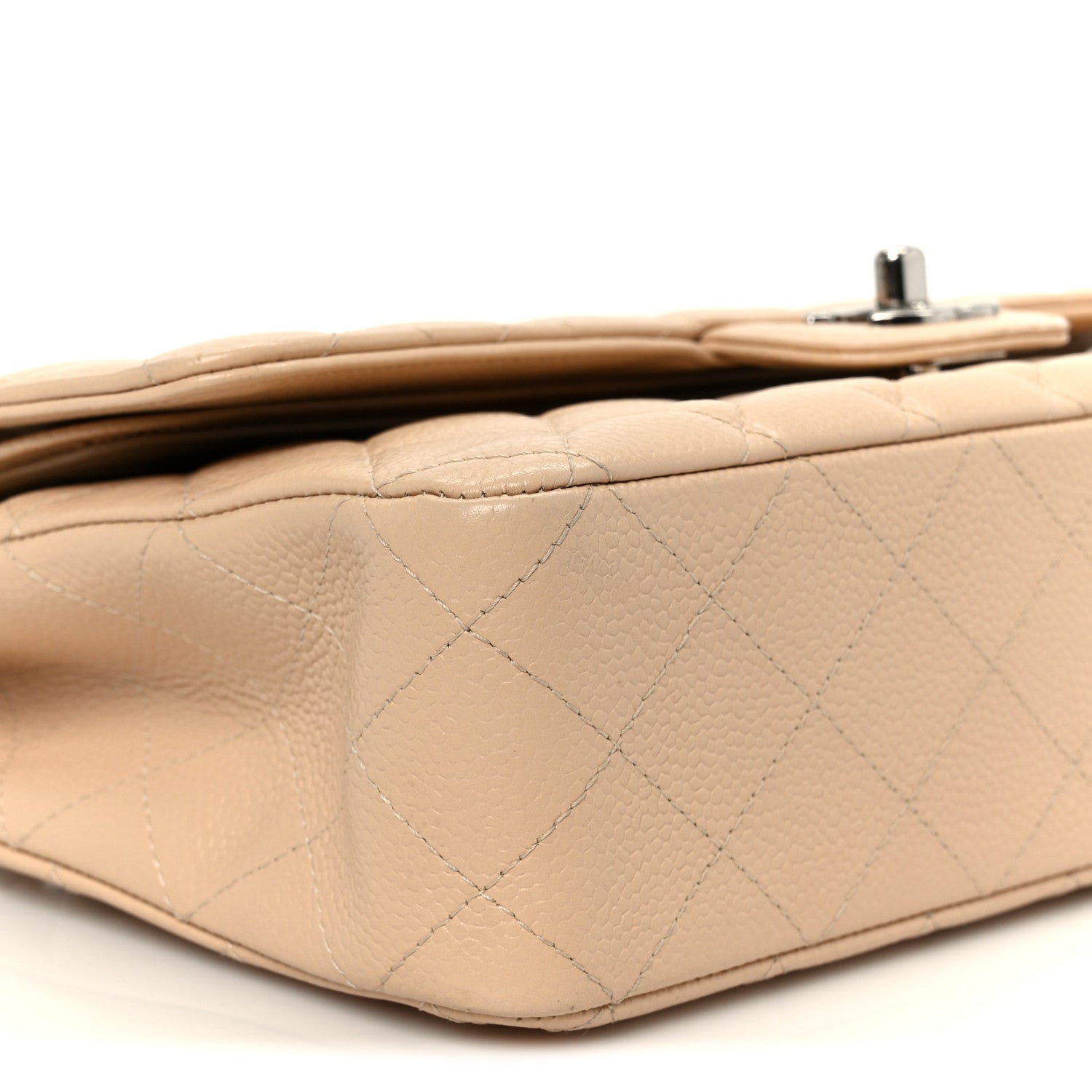 Chanel Caviar Quilted Medium Double Flap Beige