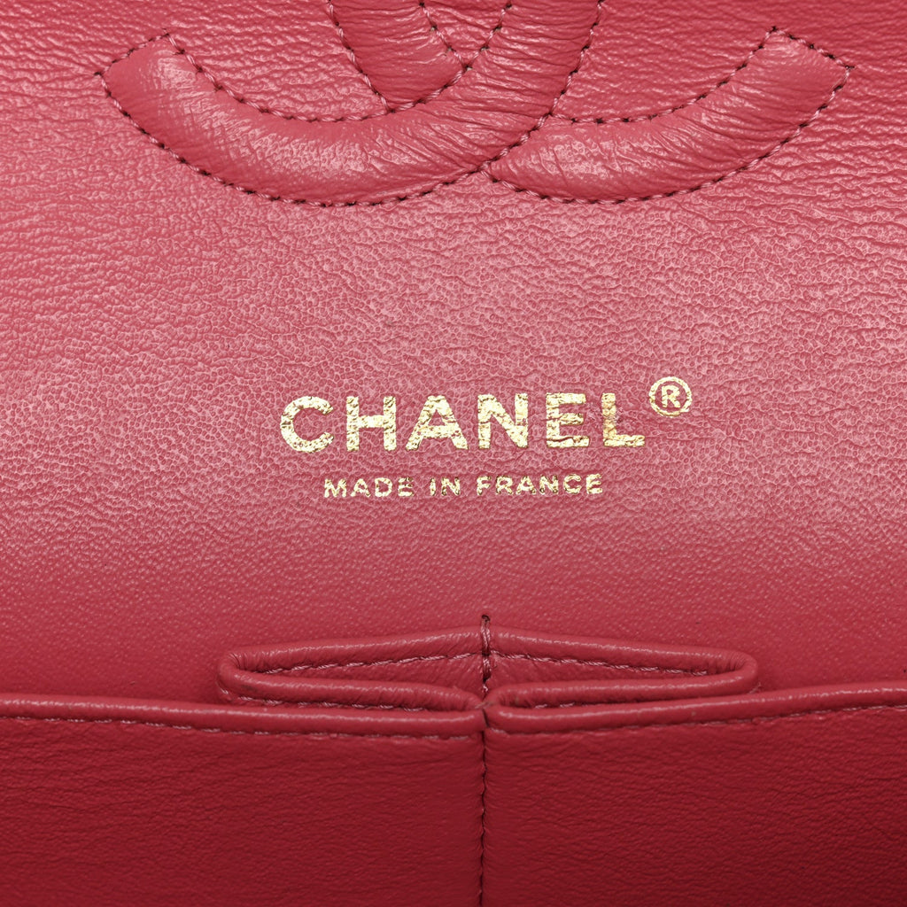 Chanel Tweed Medium Double Flap Pink