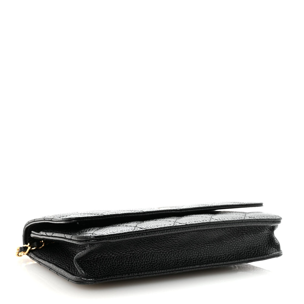 Chanel Caviar Quilted Wallet on Chain WOC Black