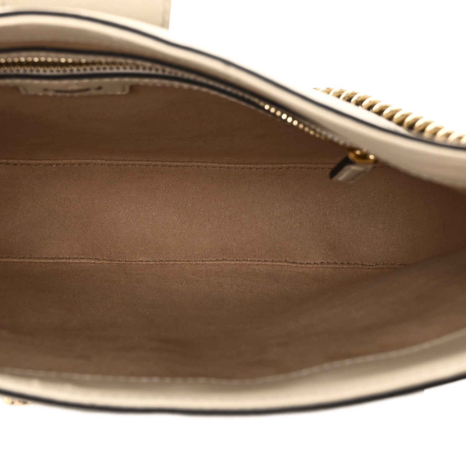 Gucci GG Supreme Monogram Moon Calfskin Medium Padlock Shoulder Bag Beige Ebony Mystic White