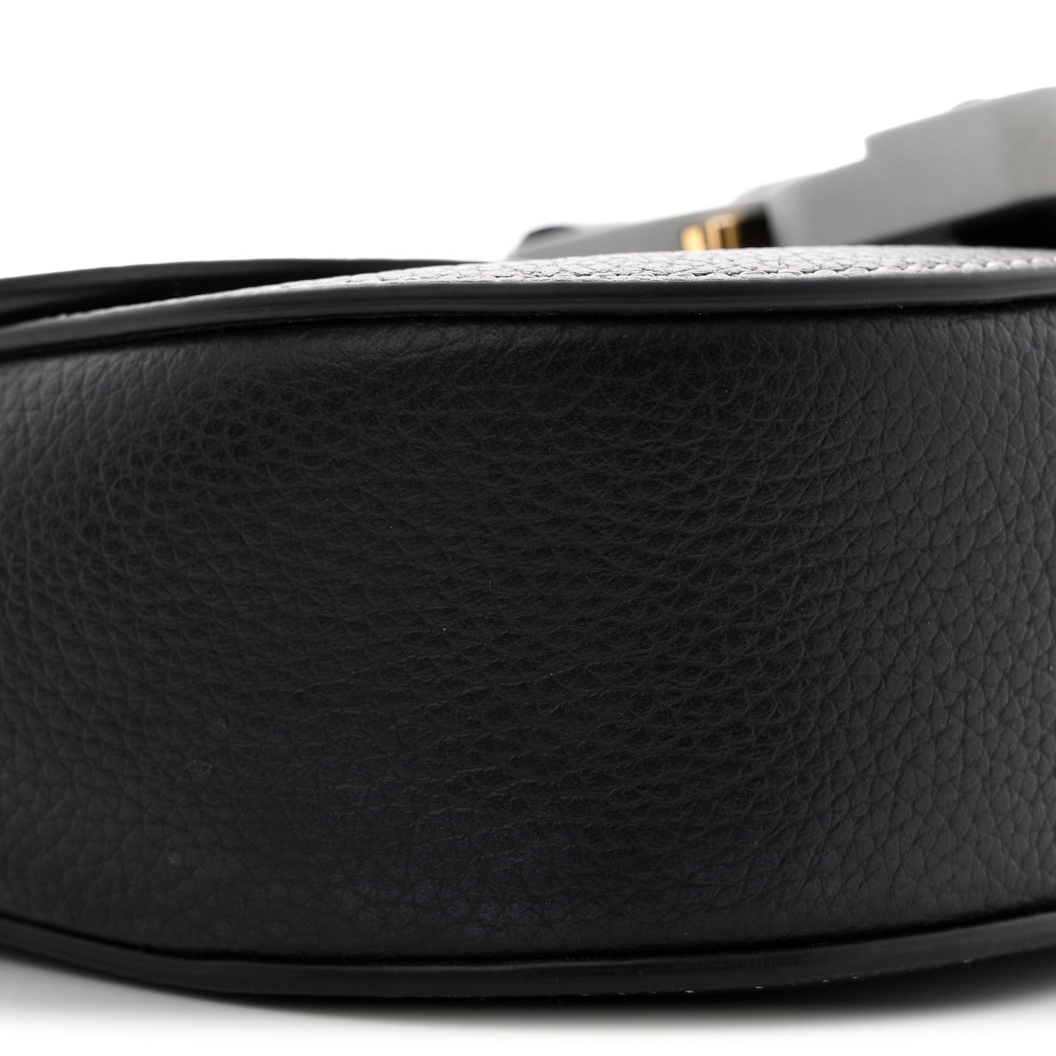 Christian Dior Grained Calfskin Saddle Messenger Bag With Strap Black