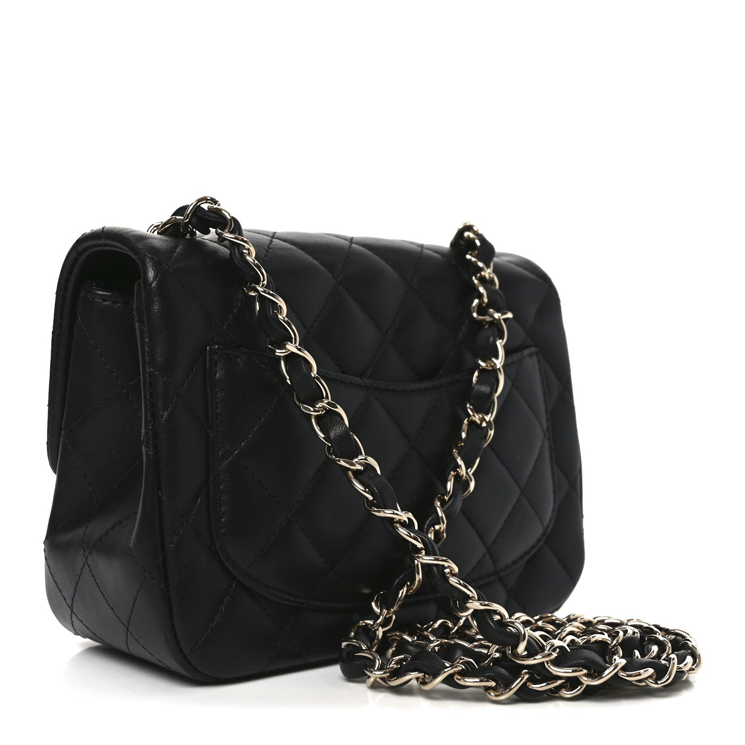 Chanel Lambskin Quilted Mini Square Flap Black