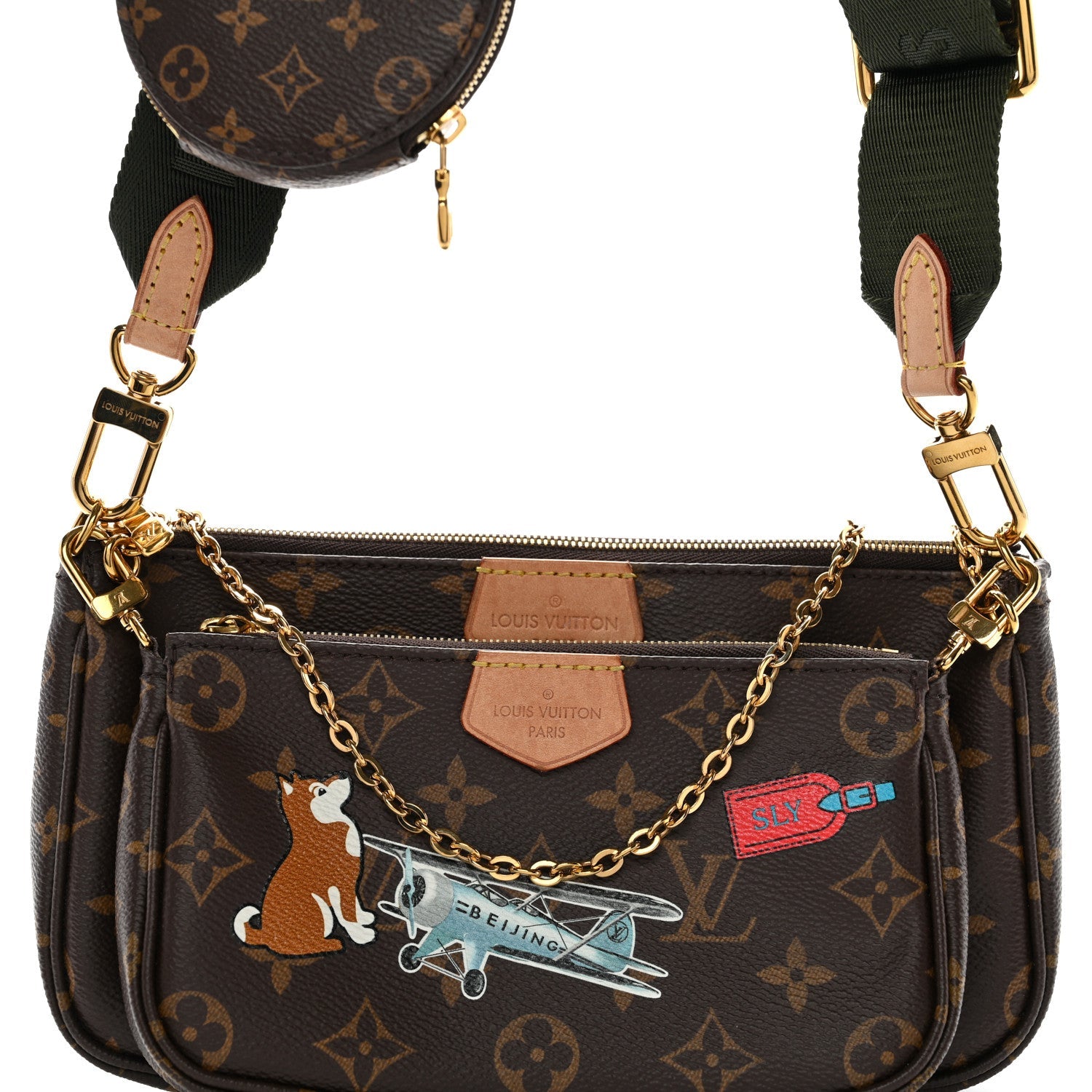 Louis Vuitton Monogram My LV World Tour Multi Pochette Accessories Kaki