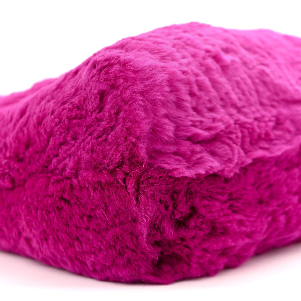 Chanel Rabbit Fur Shoulder Bag Fuchsia
