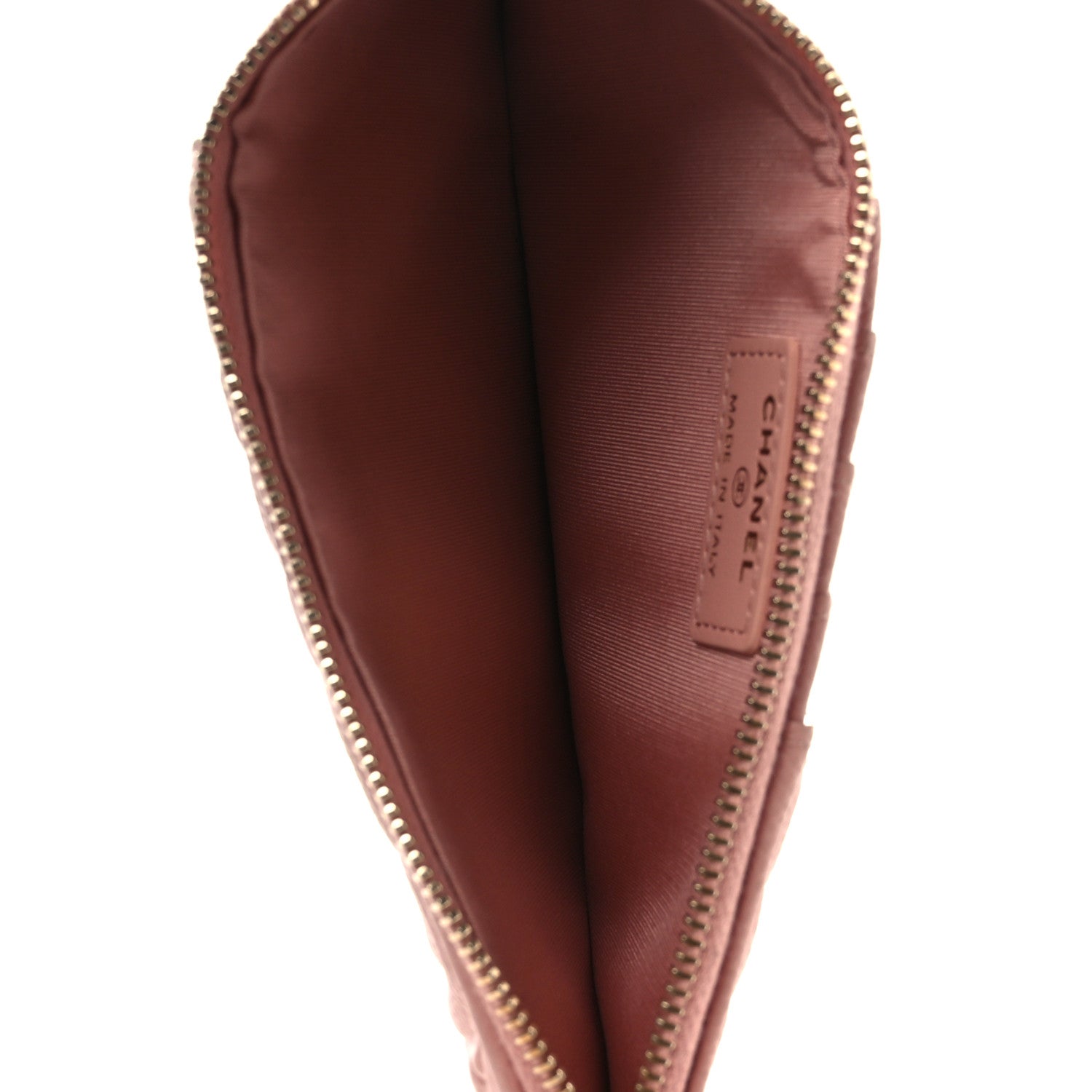 Caviar Camellia Embossed Classic Flat Wallet Pouch Pink