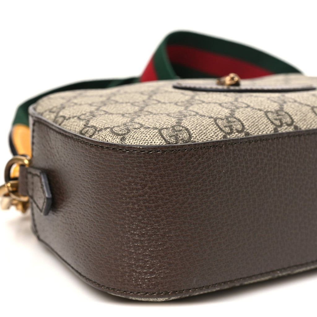Gucci GG Supreme Monogram Web Neo Vintage Shoulder Bag Beige New Acero Crop