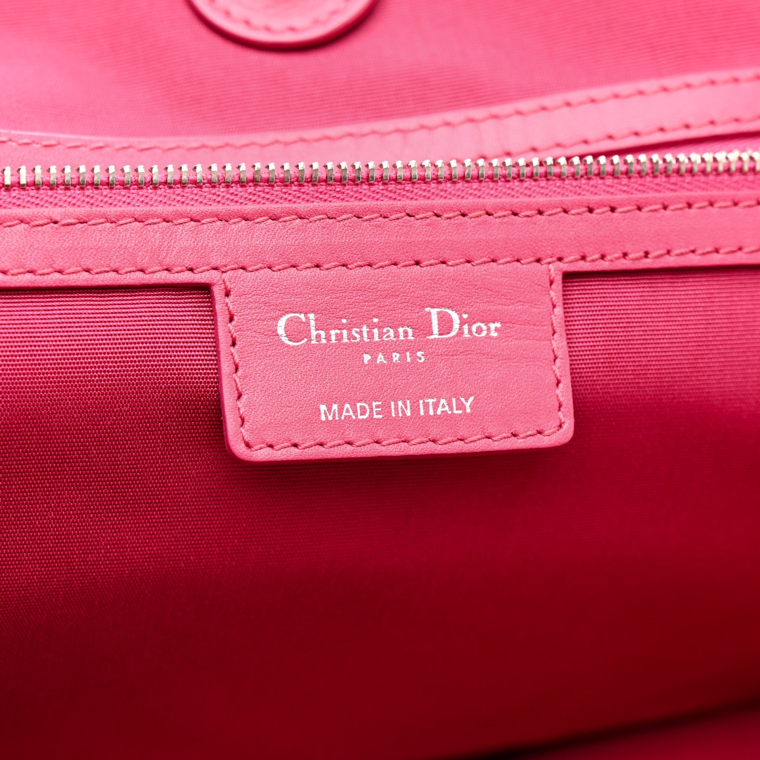Christian Dior Coated Canvas Cannage Medium Panarea Tote Pink