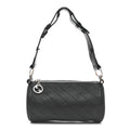 Gucci Sakai Be Green Calfskin Diagonal Stitched Mini Blondie Barrel Shoulder Bag Black