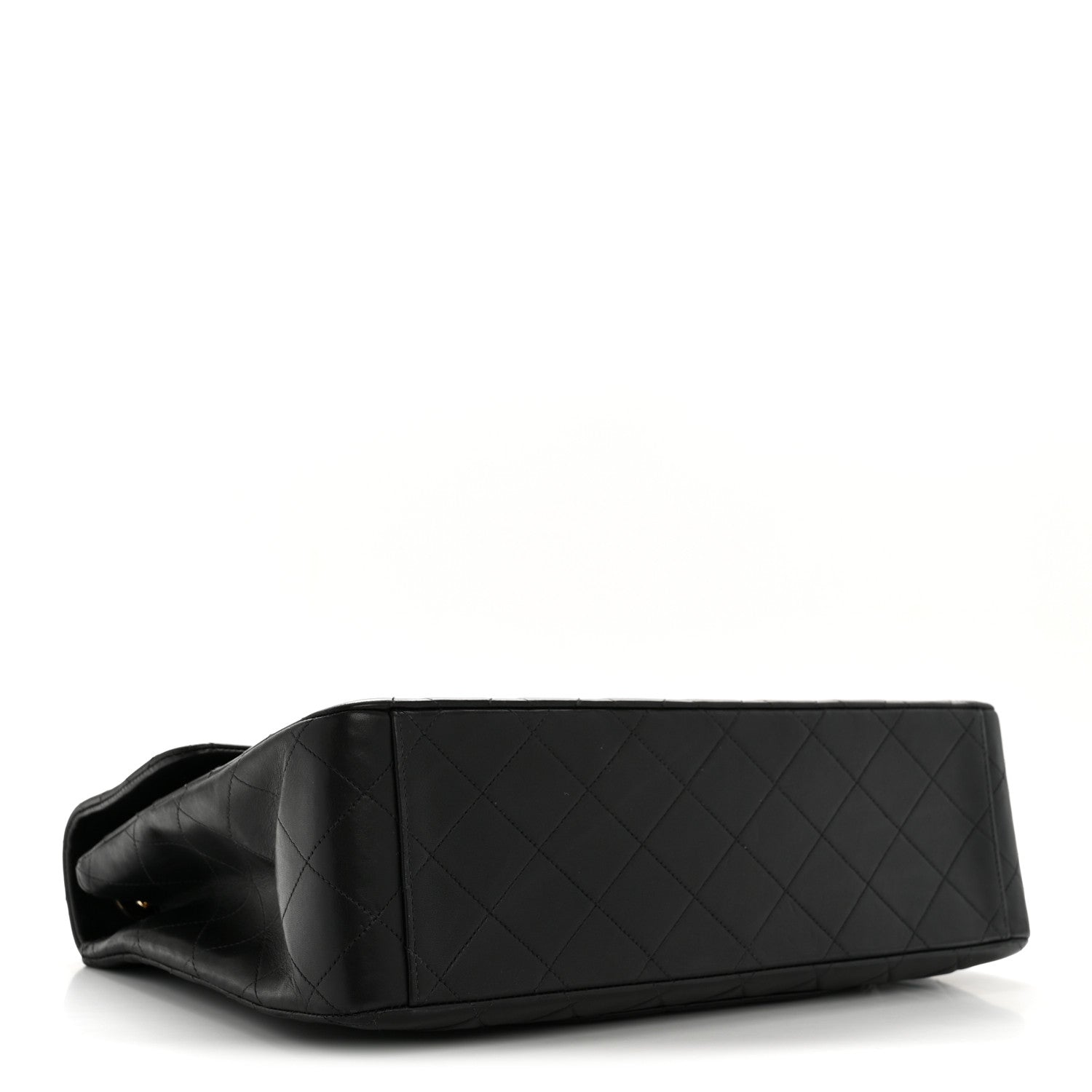 Chanel Lambskin Quilted XL Jumbo Single Flap Black