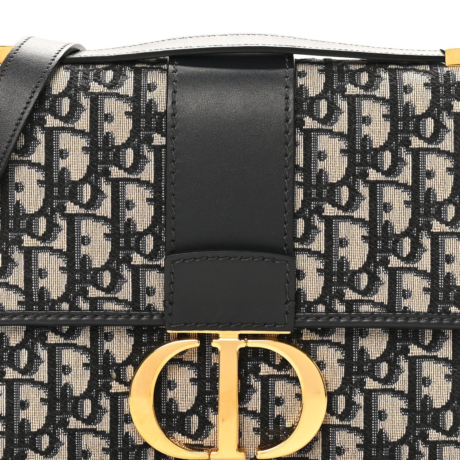 Christian Dior Oblique 30 Montaigne Flap Bag Blue