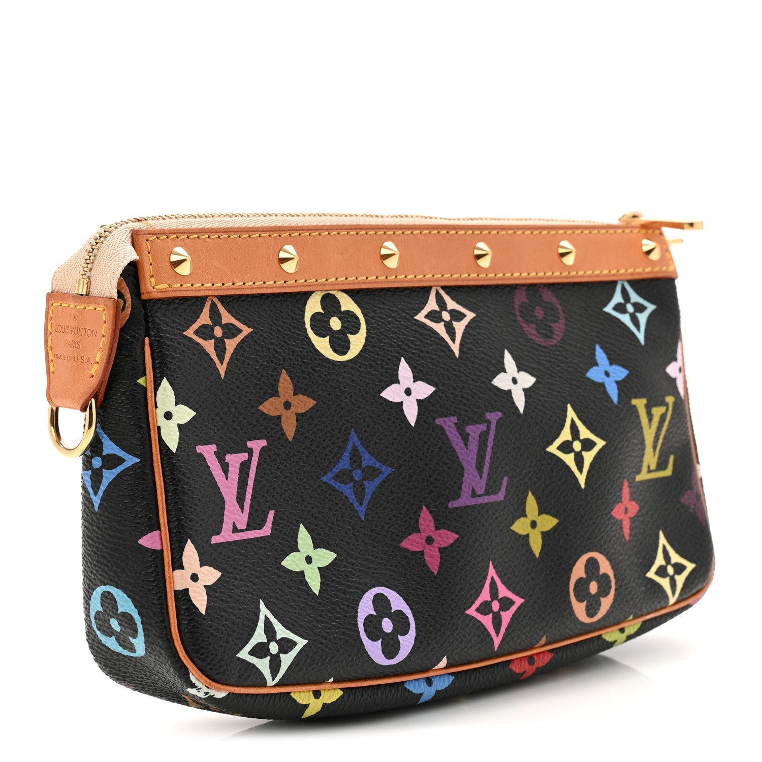 Louis Vuitton Monogram Multicolor Pochette Accessories Black