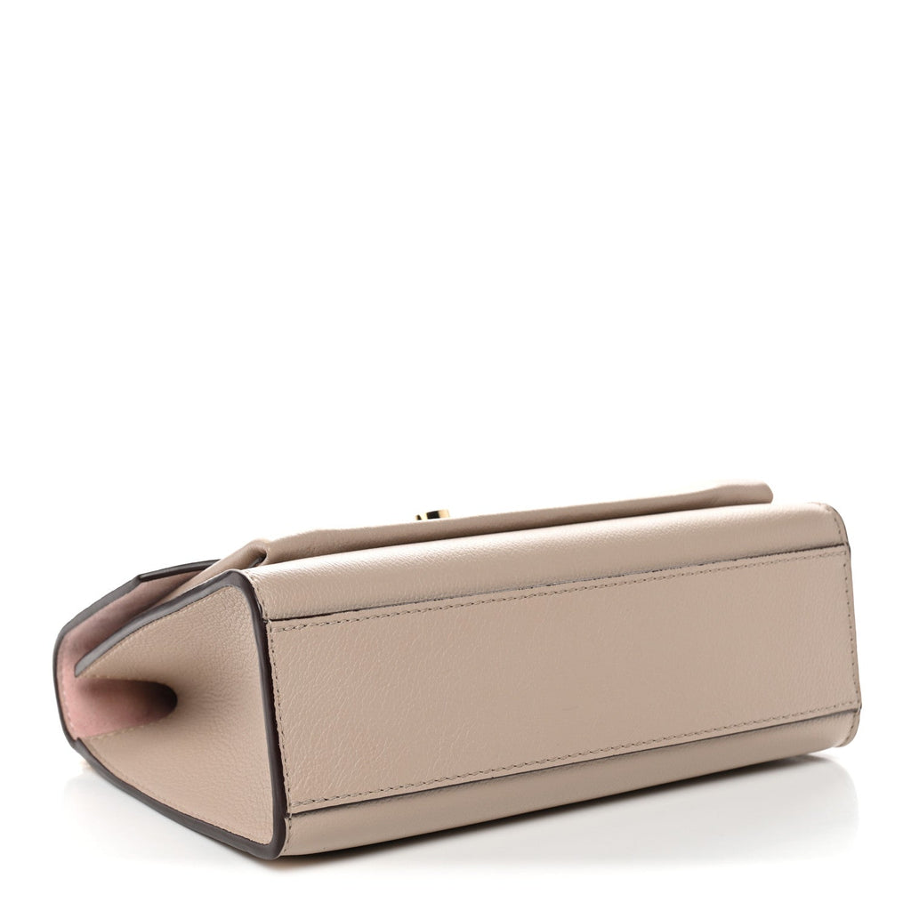 Louis Vuitton Soft Calfskin Mylockme Chain Bag BB Greige