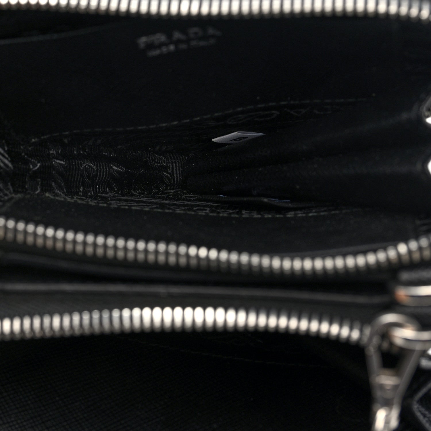 Prada Saffiano Mini Triangle Crossbody Pouch Black