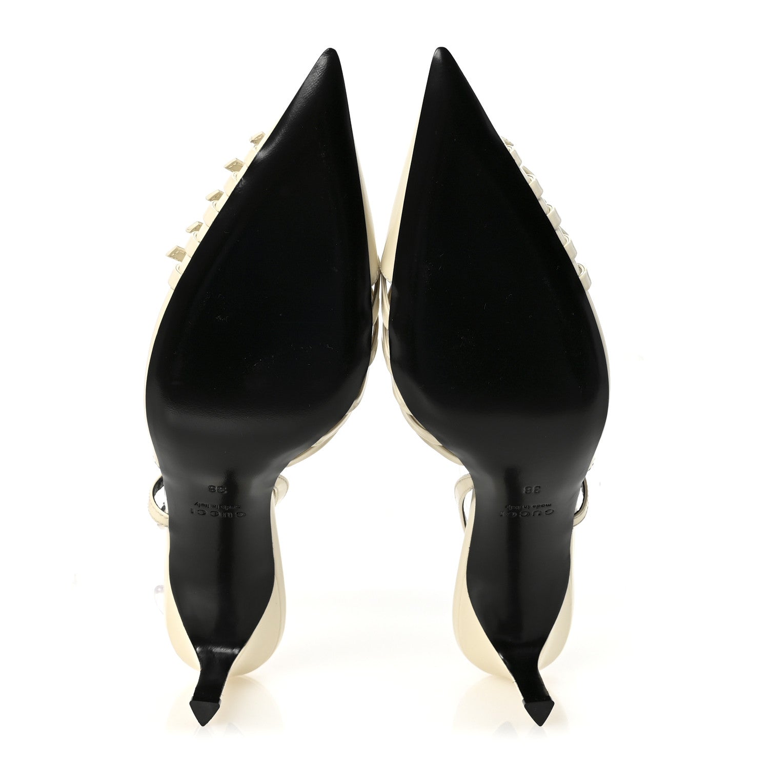 Gucci Patent Regents Slingback Pumps 38 New Ivoire