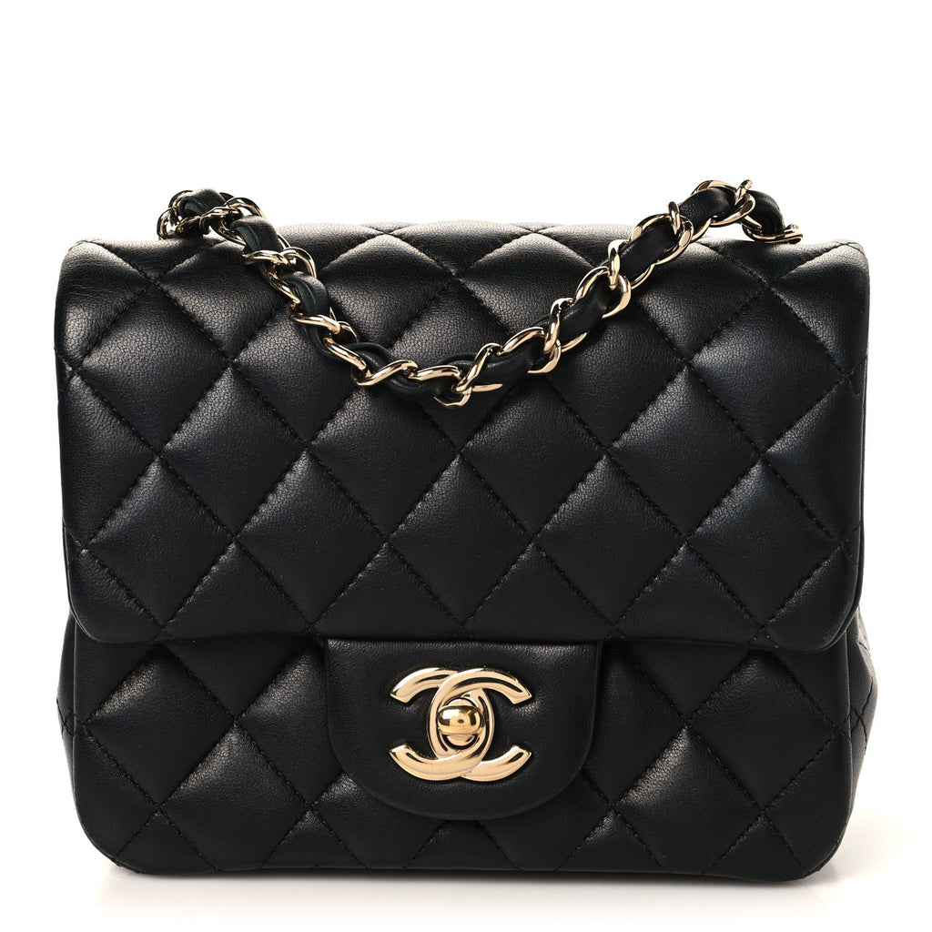 Chanel Lambskin Quilted Mini Square Flap Black