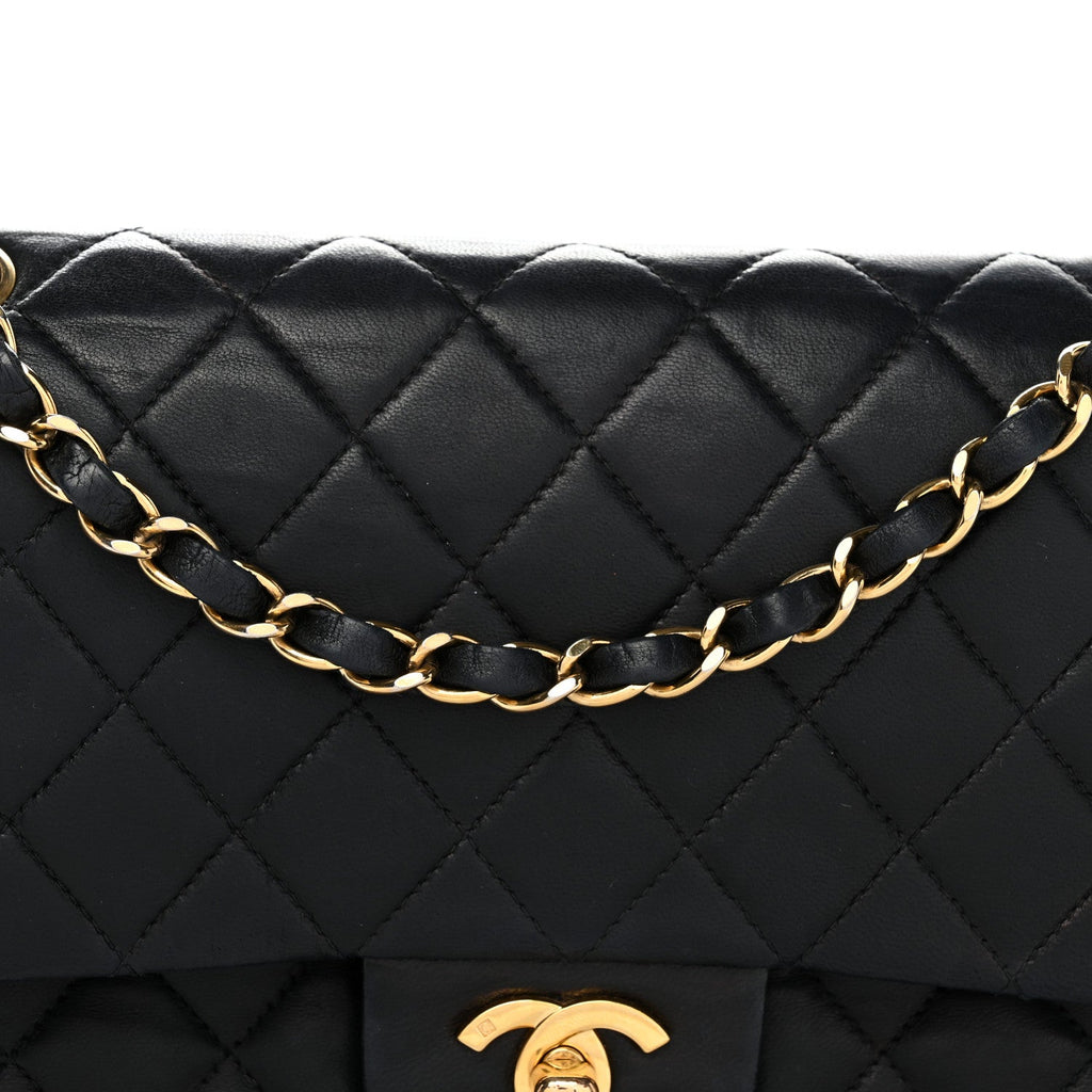 Chanel Lambskin Quilted Small Double Flap Black
