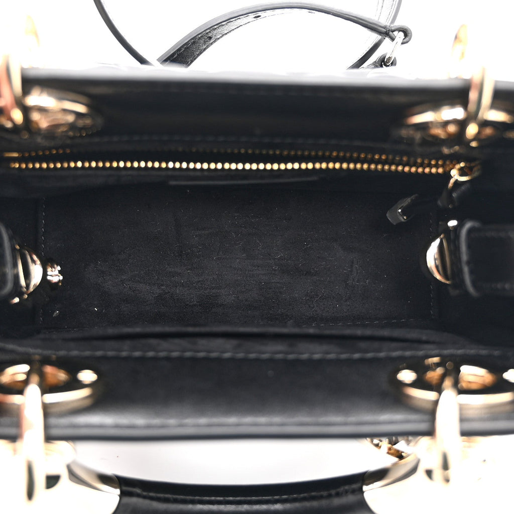 Christian Dior Calfskin Cannage Mini The Lady 95.22 Black