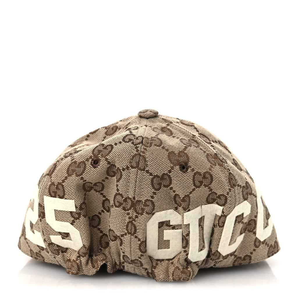 Gucci Monogram Patch Logo Soft Baseball Hat S Beige Cocoa