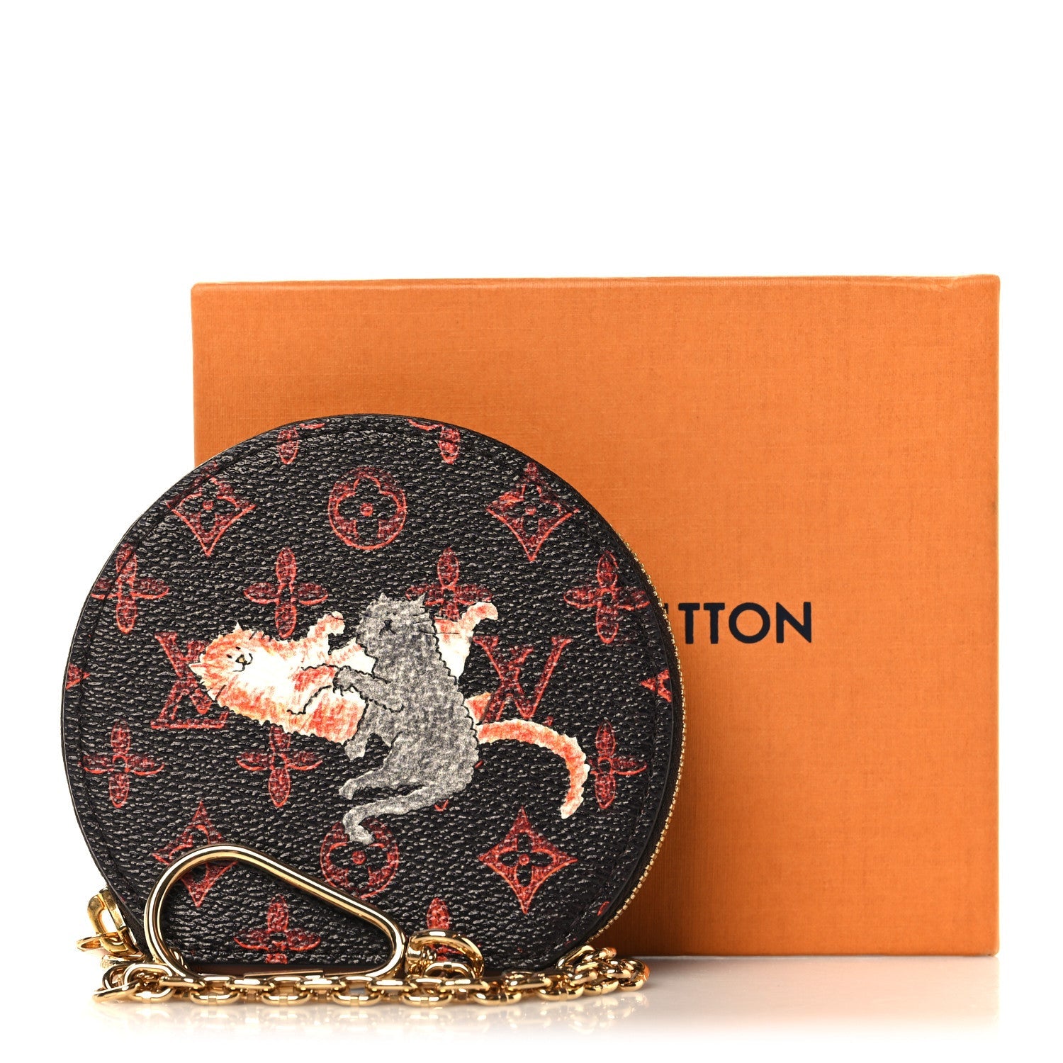 Louis Vuitton Calfskin Catogram Micro Boite Chapeau Marron