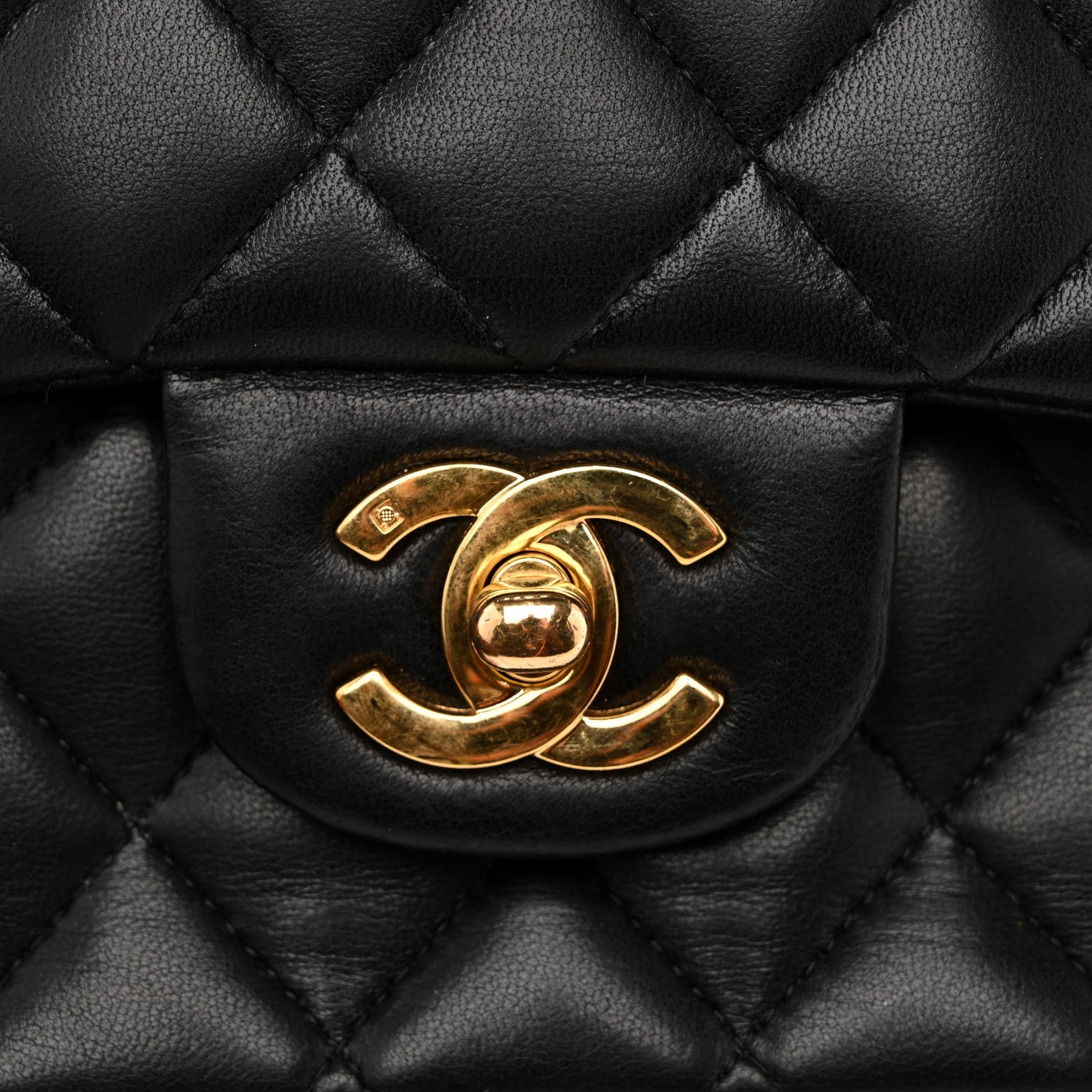 Chanel Lambskin Quilted Medium Double Flap Black