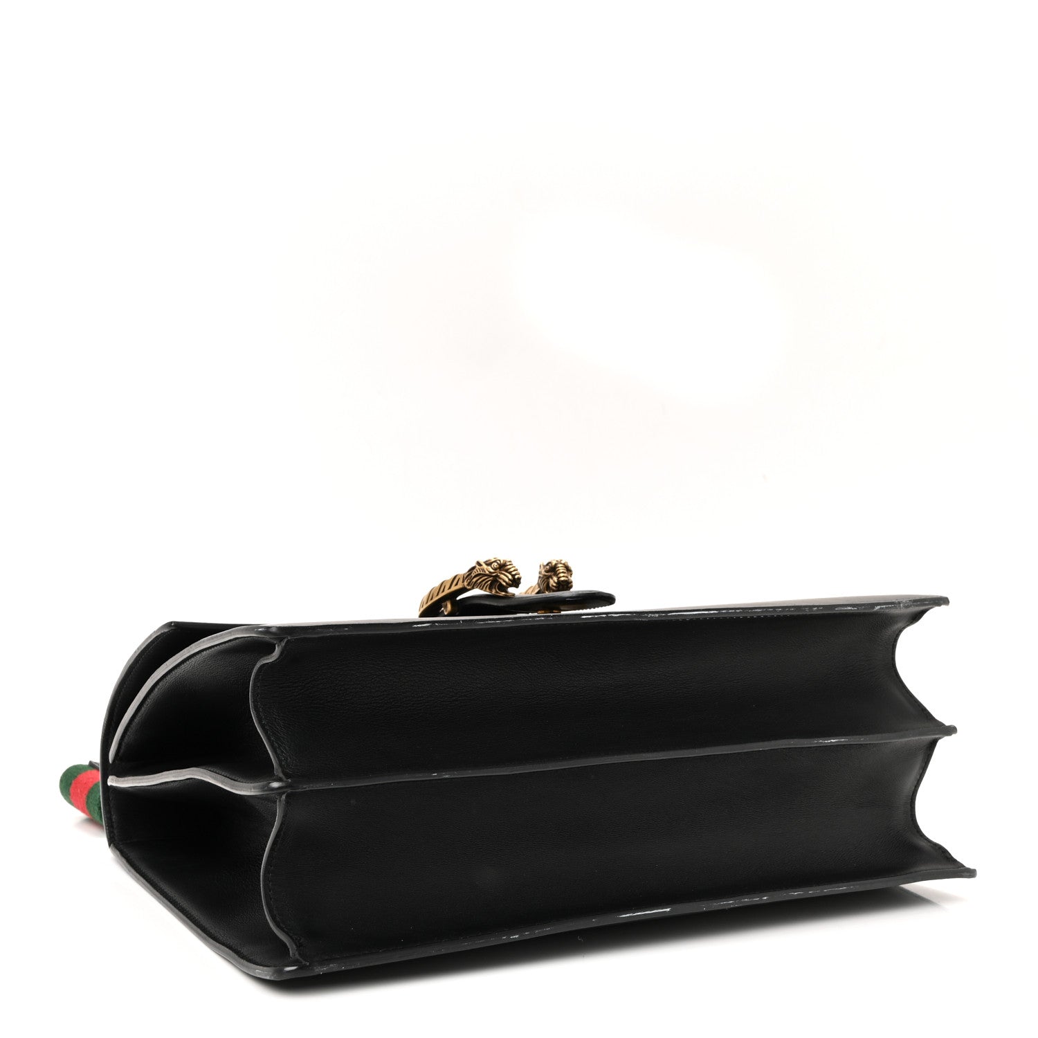 Gucci Moon Calfskin Web Large Dionysus Bamboo Top Handle Bag Black