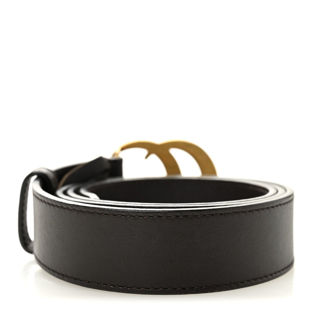 Gucci Moon Calfskin Double G 30mm Belt 85 34 Dark Cocoa