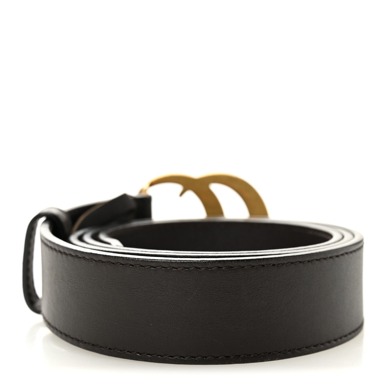 Gucci Moon Calfskin Double G 30mm Belt 85 34 Dark Cocoa