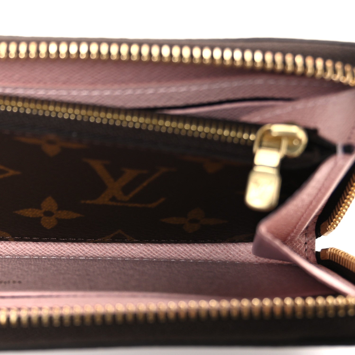 Louis Vuitton Monogram Clemence Wallet Rose Ballerine