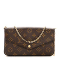 Louis Vuitton Monogram Pochette Felicie Chain Wallet Fuchsia