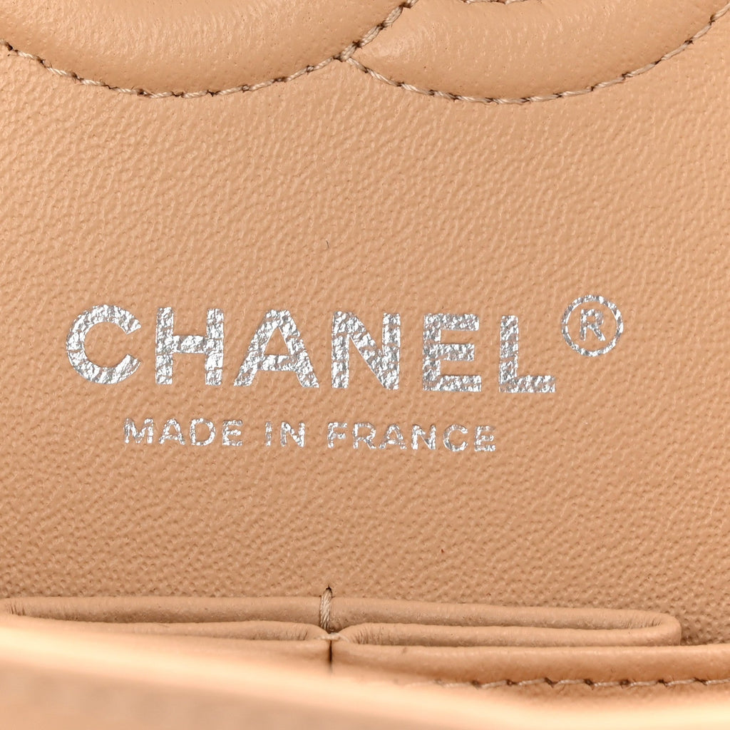 Chanel Caviar Quilted Small Double Flap Beige
