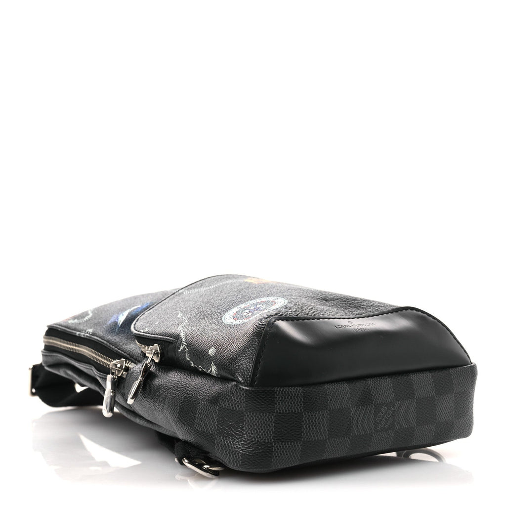 Louis Vuitton Damier Graphite World Map Avenue Sling Backpack
