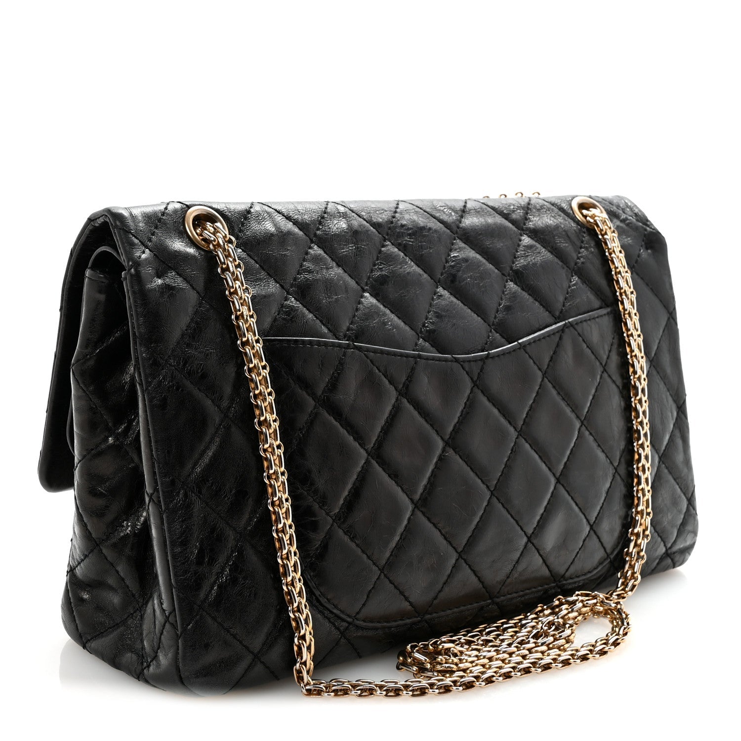 Chanel Aged Calfskin Quilted 2.55 Reissue 227 Flap Black