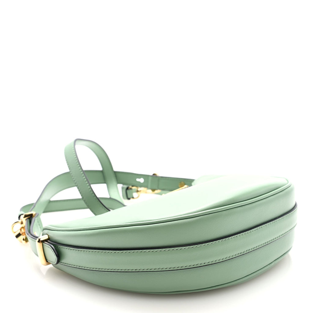 Prada Soft Calfskin Arque Shoulder Bag Green