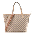 Louis Vuitton Damier Azur Braided Neverfull MM Pink